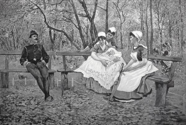 Scene In Park In Spring