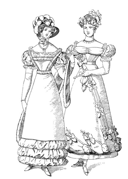 Lady'S Fashion In The Year 1823