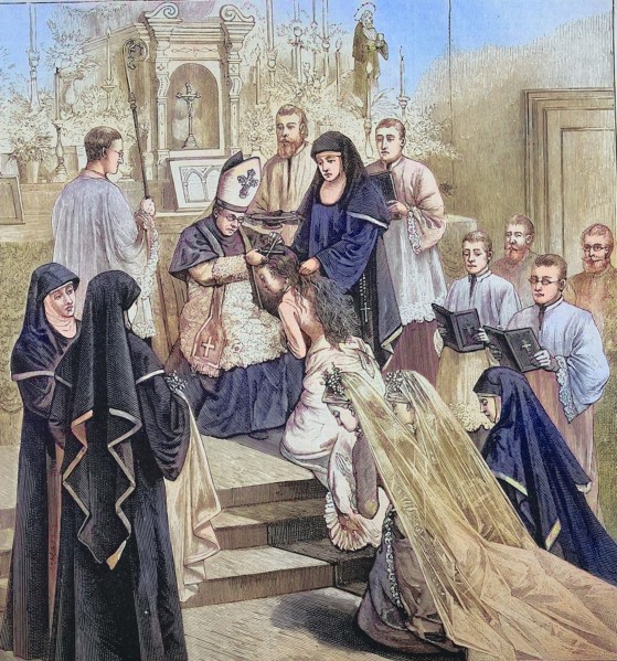 Clothing And Hair Cutting Of The New Nuns In The Benedictine Order