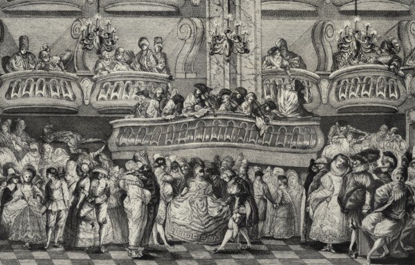 Masquerade Ball at the Coliseo del Principe.