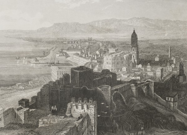 Malaga. Panoramic view of the city.