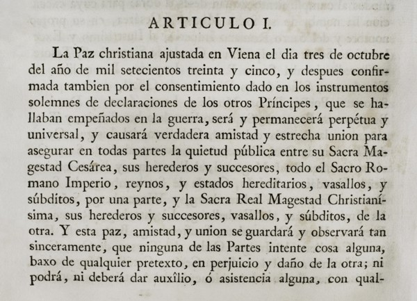 Accession by King Philip V of Spain to the Treaty of Vienna.