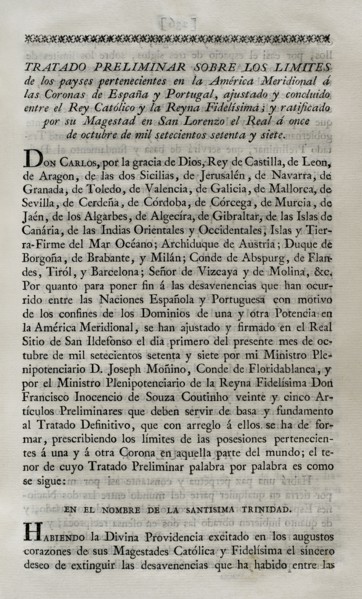 First Treaty of San Ildefonso.