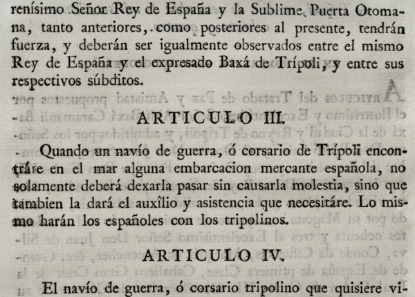 Treaty of peace and amity.