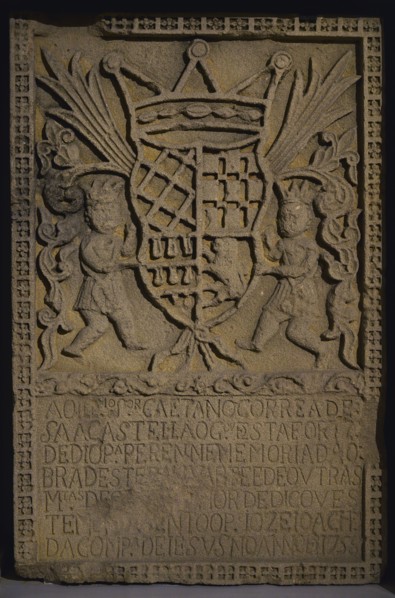 Commemorative stone plaque.