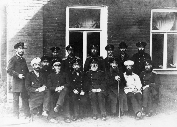 Slavyanov with factory / plant administration circa 1892