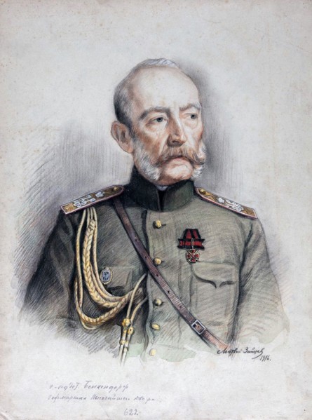 Portrait of the cavalry general Count Pavel Konstantinovich Benckendorff circa  1916
