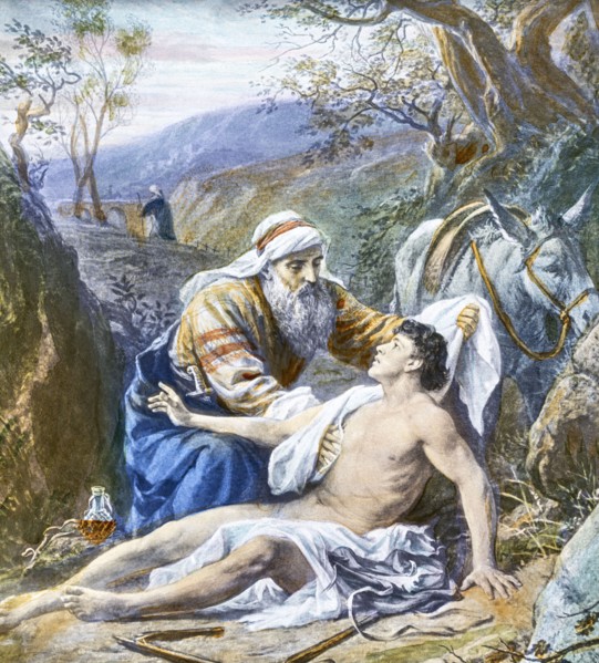 The Good Samaritan Saving A Man.