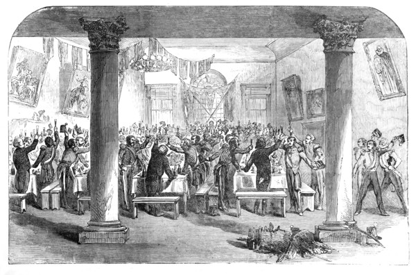 Dejeuner To The 89th Regiment In The Town Hall At Waterrford Before Departing To The Crimea.