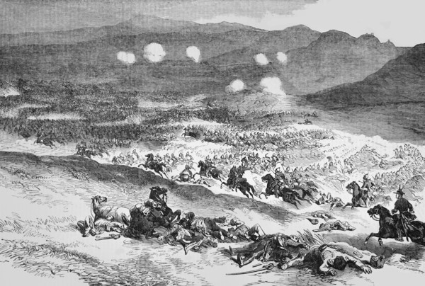 Action at Balaclava the first charge of the Heavy cavalry.