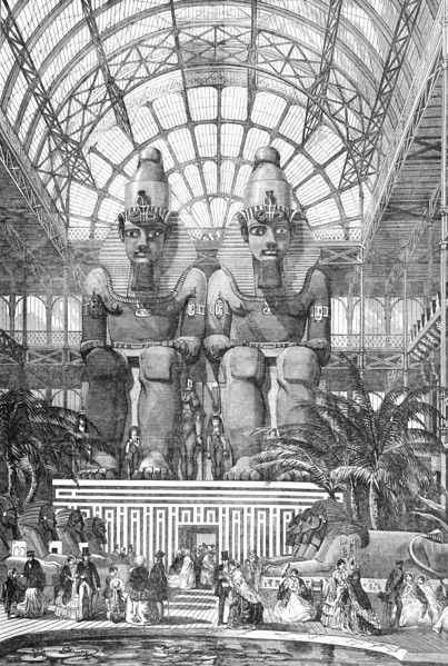 The Crystal Palace at Sydenham, the Egyption Avenue.