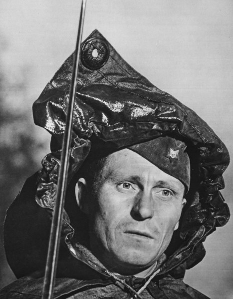 The face of a Soviet Russia soldier.
