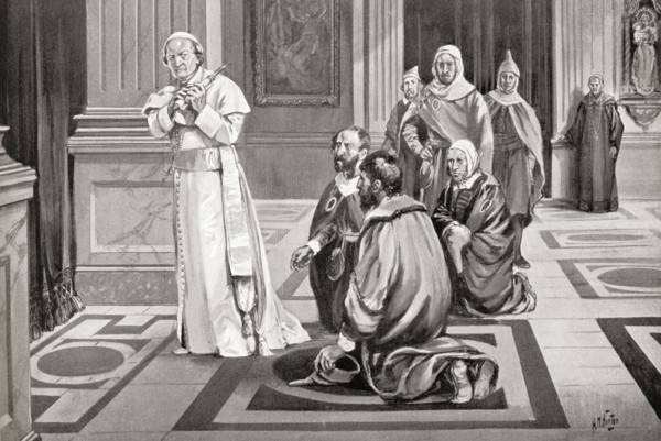 The Jews pay homage to the Pope.