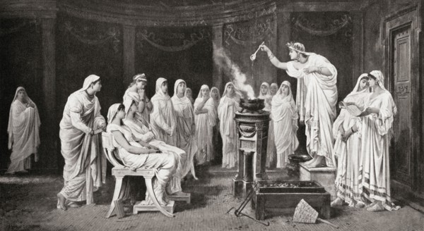 The school of Vestals or Vestal Virgins, priestesses of Vesta, goddess of the hearth in ancient Rome.