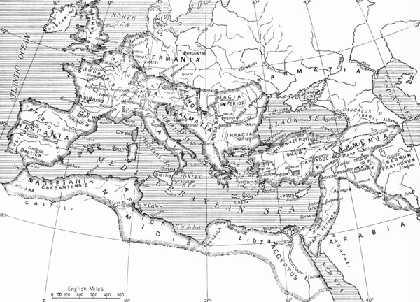 Map of the Roman Empire.