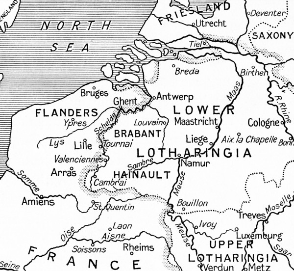 Map of Belgium.