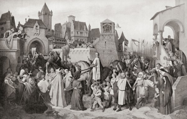 Leopold VI entering Vienna in 1219 on his return from the crusades.