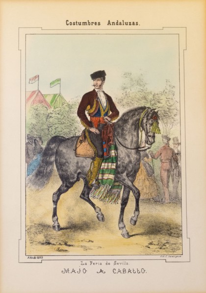Dude on horseback.
