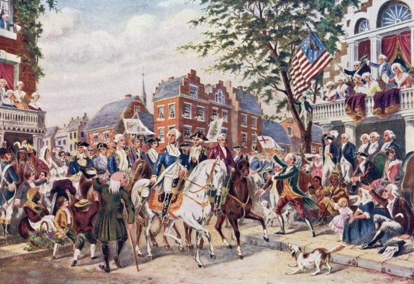 George Washinton enters New York.