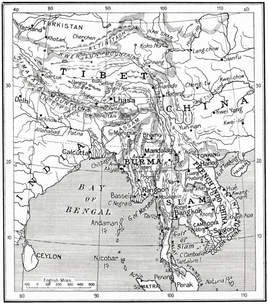 Map of the Indo-Chinese nations as at 1915.