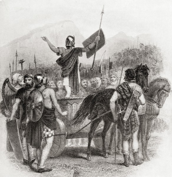 Calgacus addressing his army before the Battle of Mons Grampius.