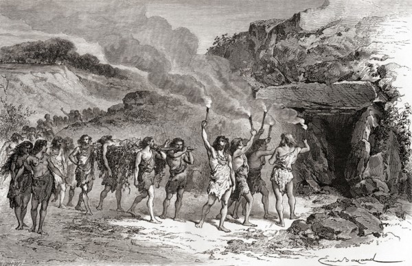 A funeral ceremony during the Late Stone Age aka Age of the Reindeer.