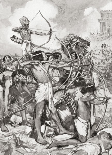Thothmes III attacking the Syrians.