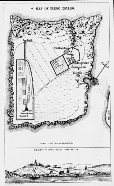 A map of the Farne Island.