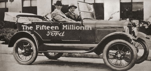 The fifteen millionth Ford Motor Car.