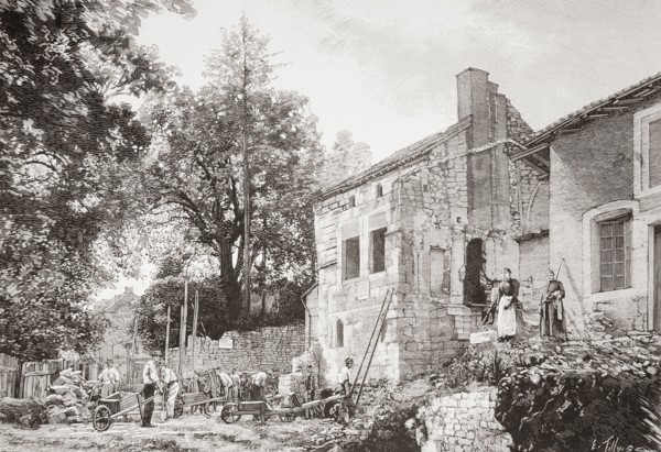 The chapel of Joan of Arc during its restoration.
