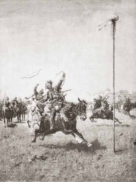 Lisowczycy soldiers in an archery contest.