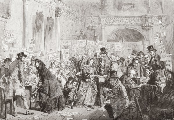 An infant orphan election at the London Tavern.