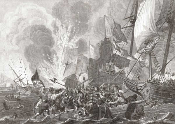 The naval Battle of Gibraltar.