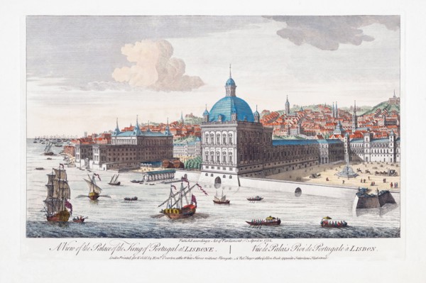 A View of the Palace of the King of Portugal at Lisbone.