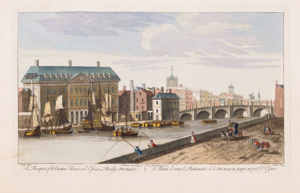 A Prospect of the Custom House and Essex Bridge.