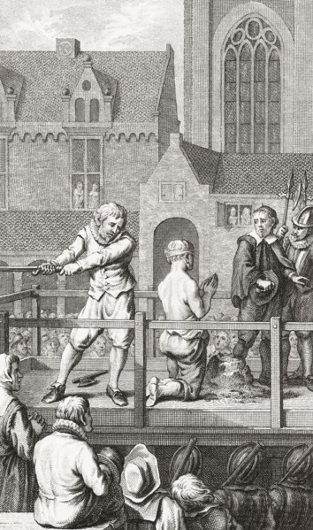 The beheading of Cornelis de Hooghe.