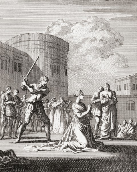 The execution of Anne Boleyn.