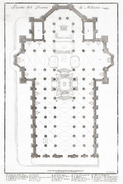 Ground plan of the Duomo.
