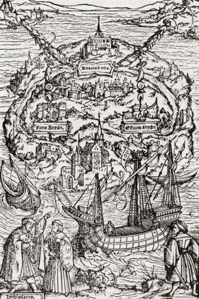 The Island of Utopia from the Utopia of Sir Thomas More.