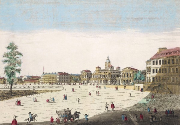 View of the Palacio del Buen Retiro in Madrid.