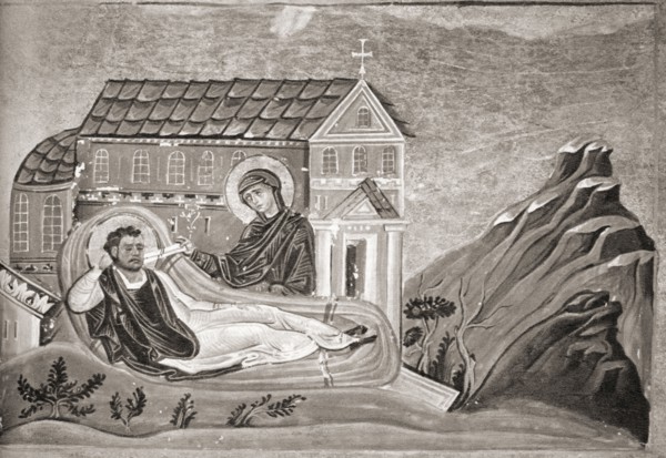 Romanos and Virgin Mary.