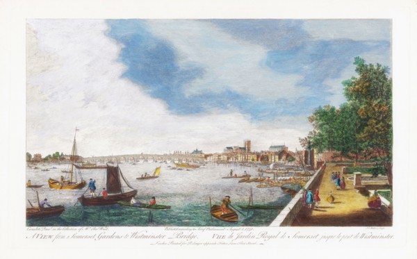 A View From Somerset Gardens to Westminster Bridge.