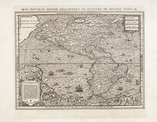 Map of North and South America.