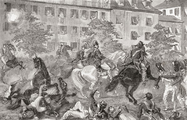 The assassination attempt on king Louis Philippe I of France.