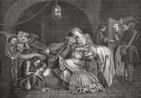 Jean Calas bids farewell to his family before his execution.