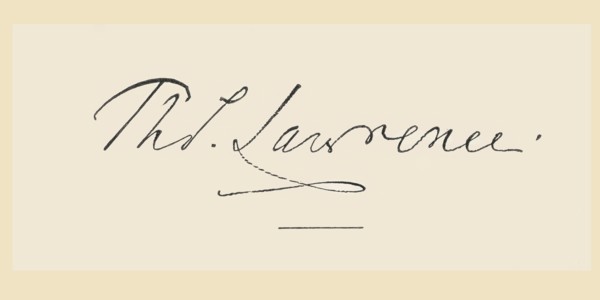 Signature of Sir Thomas Lawrence.