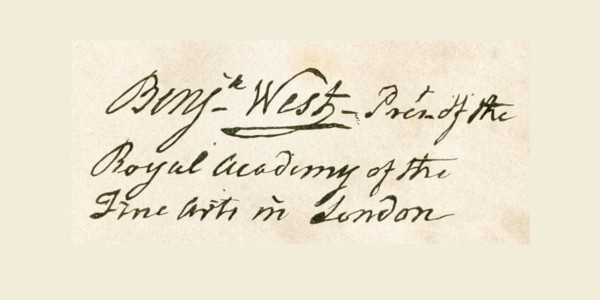 Signature of Benjamin West.