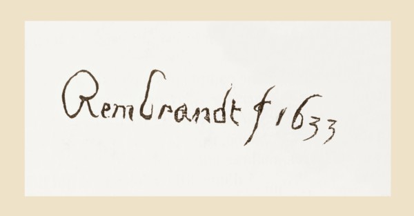 Signature of Rembrandt Harmenszoon van Rijn.