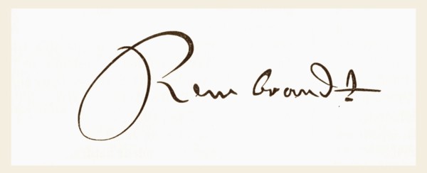 Signature of Rembrandt Harmenszoon van Rijn.