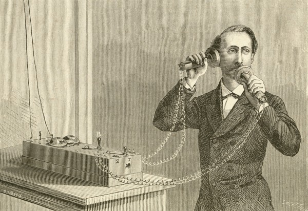 An early telephone.
